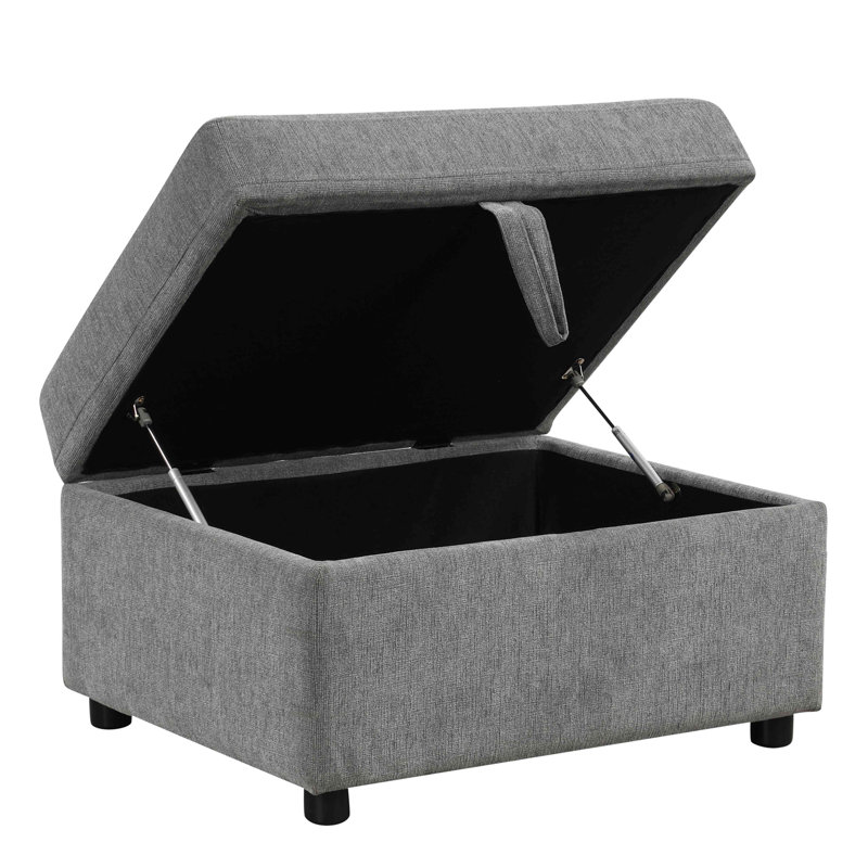 Latitude Run® 26.6" Ottoman Movable Storage Ottoman Footrest For Living ...